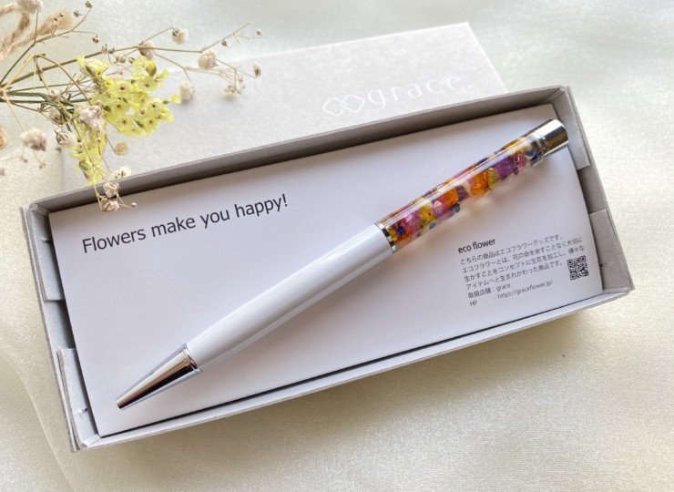 ecoflowerハーバリウムボールペン（カラフル） | 花の通販サイトgrace.
